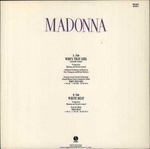 未開封　Madonna who’s that girl 12inch Madonna - Who's That Girl (Original Motion Picture